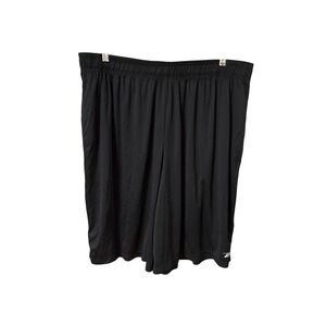 Pro Player Mens 2X Black Athletic Basketball Shorts Wicking Polyester Drawstring